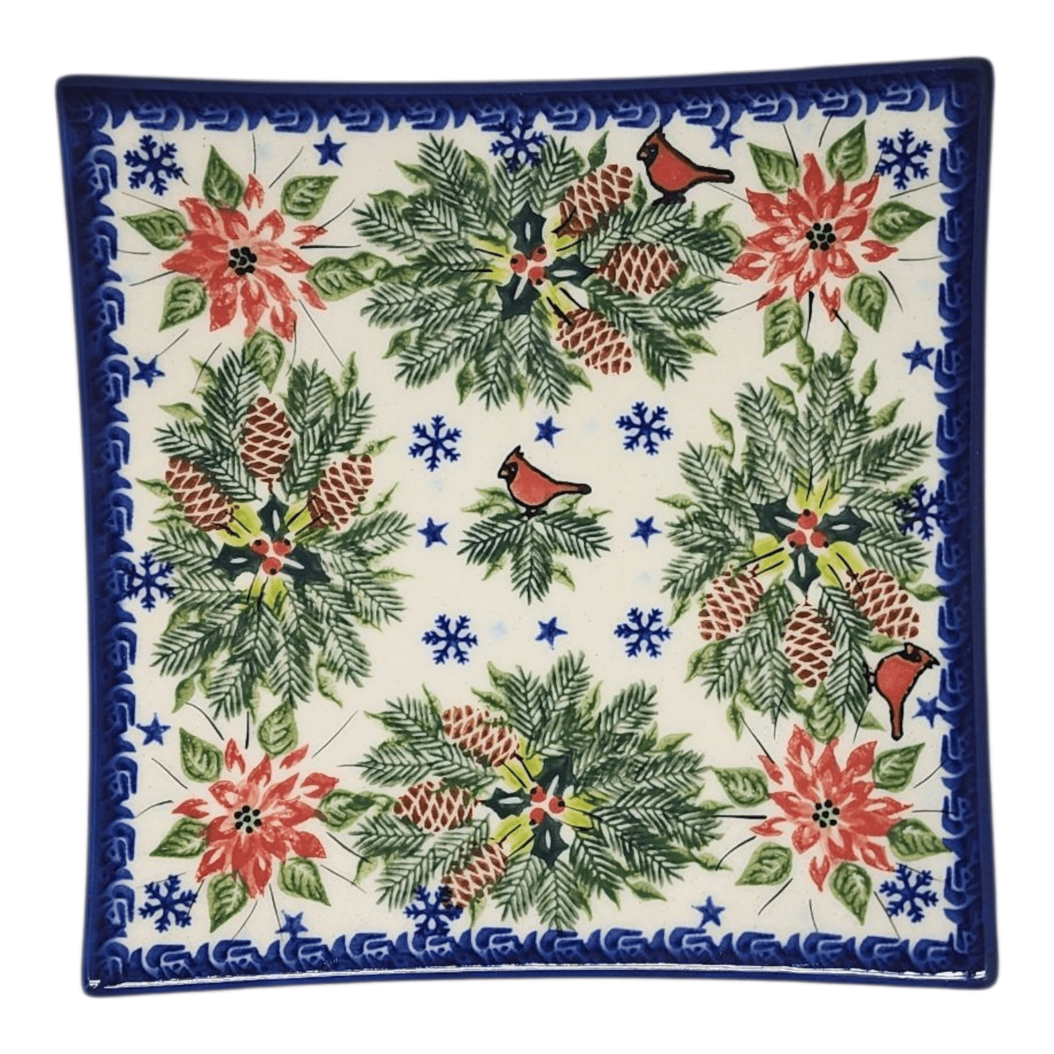 Polish Pottery Toffi Plate - Holiday Harmony Pattern - Che Cose Belle