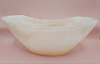Polished White Onyx Bowl – Small Hand-Carved Decorative Vessel – 9.75" - Che Cose Belle