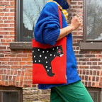 Polka Cat Knit Tote Bag - Che Cose Belle