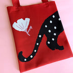 Polka Cat Knit Tote Bag - Che Cose Belle