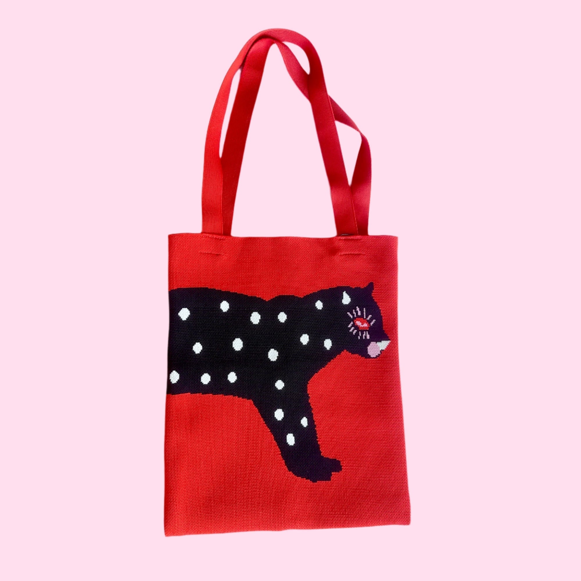 Polka Cat Knit Tote Bag - Che Cose Belle