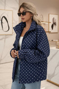 Polka Dot Zip-Up Jacket – Relaxed Fit - Che Cose Belle