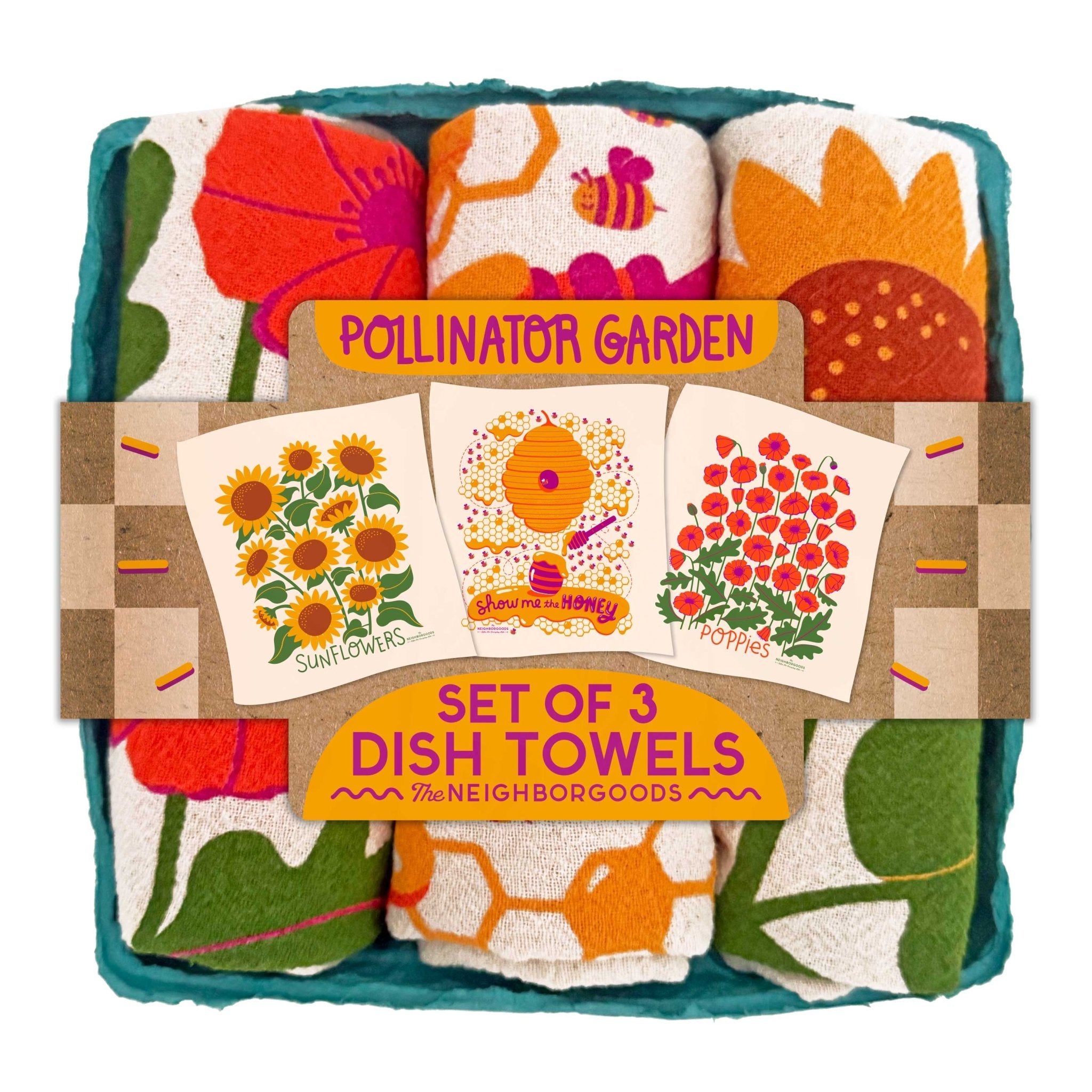 Pollinator Garden - Dish Towel Set of 3 - Che Cose Belle