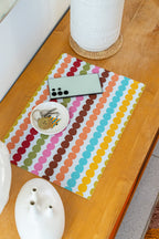 Pom Pom double - sided Woven Rectangular Placemat - set of 4 - Che Cose Belle