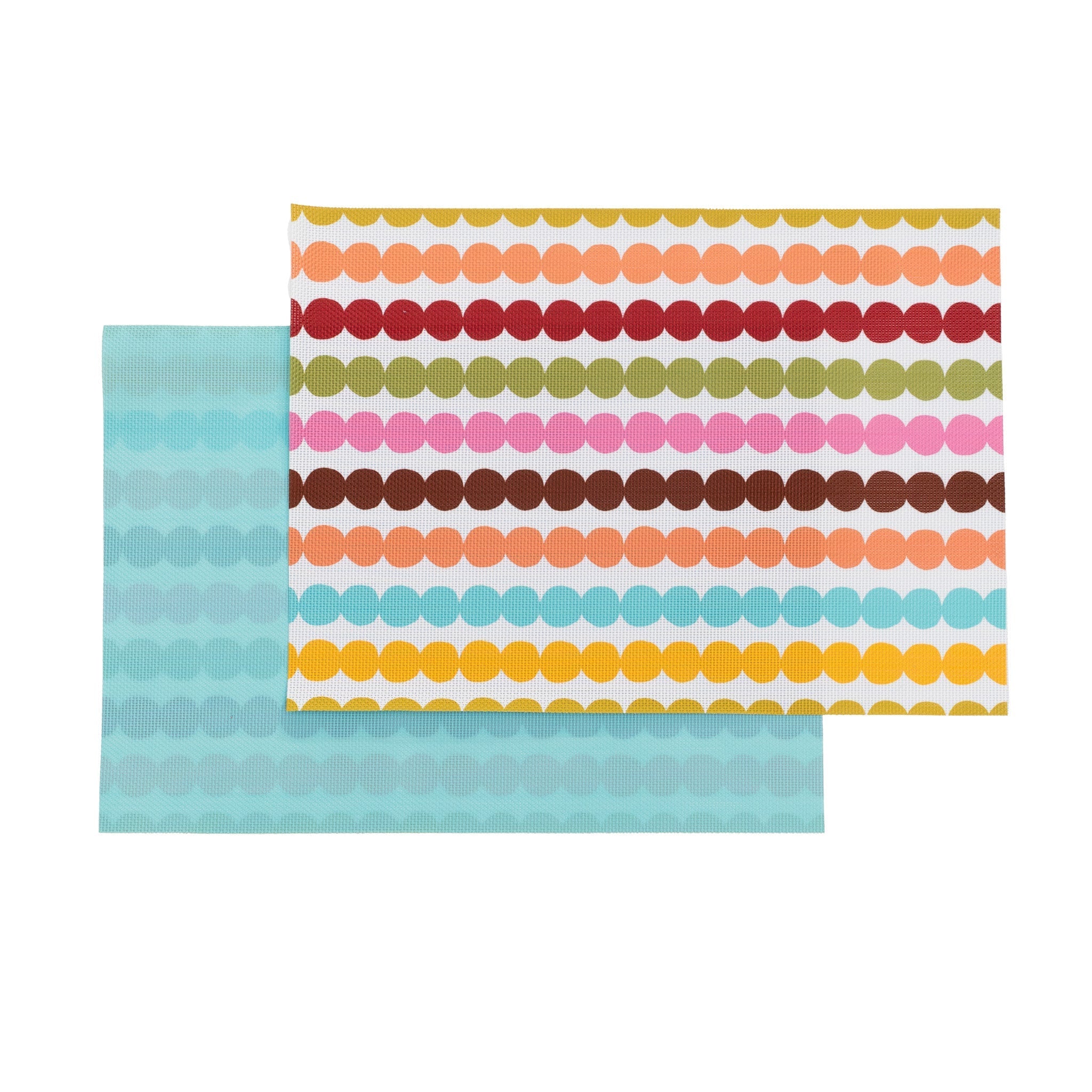 Pom Pom double - sided Woven Rectangular Placemat - set of 4 - Che Cose Belle