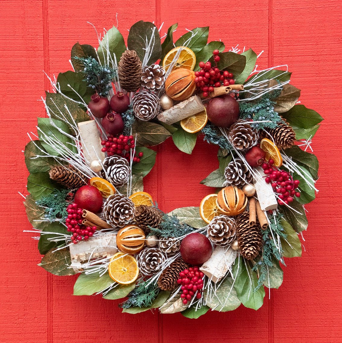 Pomegranate Citrus Wreath - Che Cose Belle