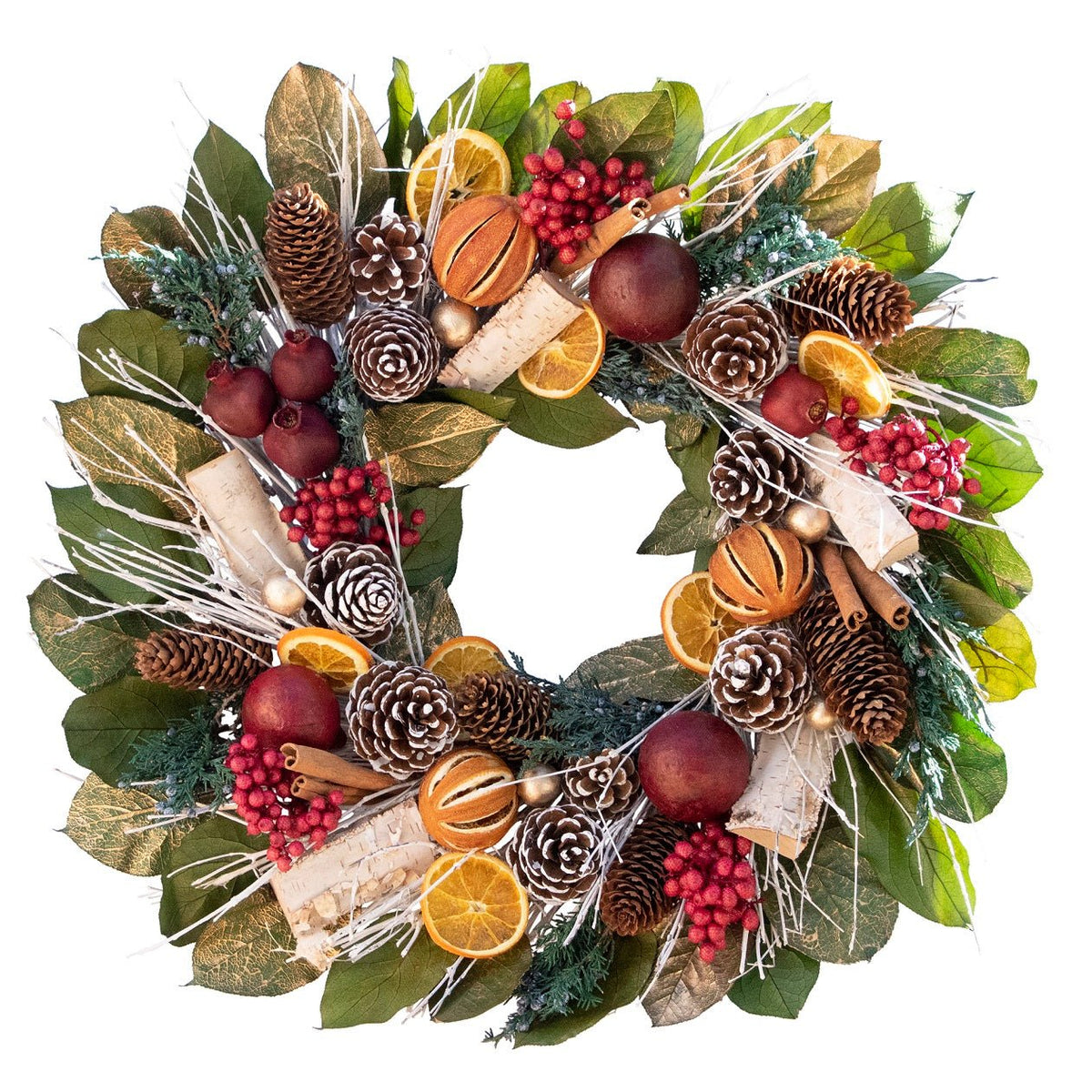 Pomegranate Citrus Wreath - Che Cose Belle