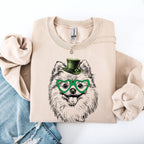 Pomeranian, Adorable Dog, St Patrick's Day, Lucky, Irish Sweatshirt - Che Cose Belle