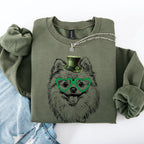 Pomeranian, Adorable Dog, St Patrick's Day, Lucky, Irish Sweatshirt - Che Cose Belle