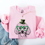 Poodle, Adorable Dog, St Patrick's Day, Lucky, Irish Sweatshirt - Che Cose Belle