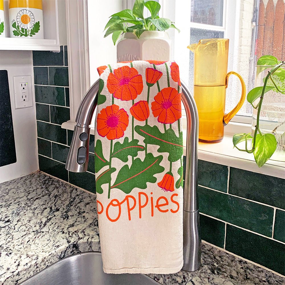Poppies Dish Towel - Che Cose Belle