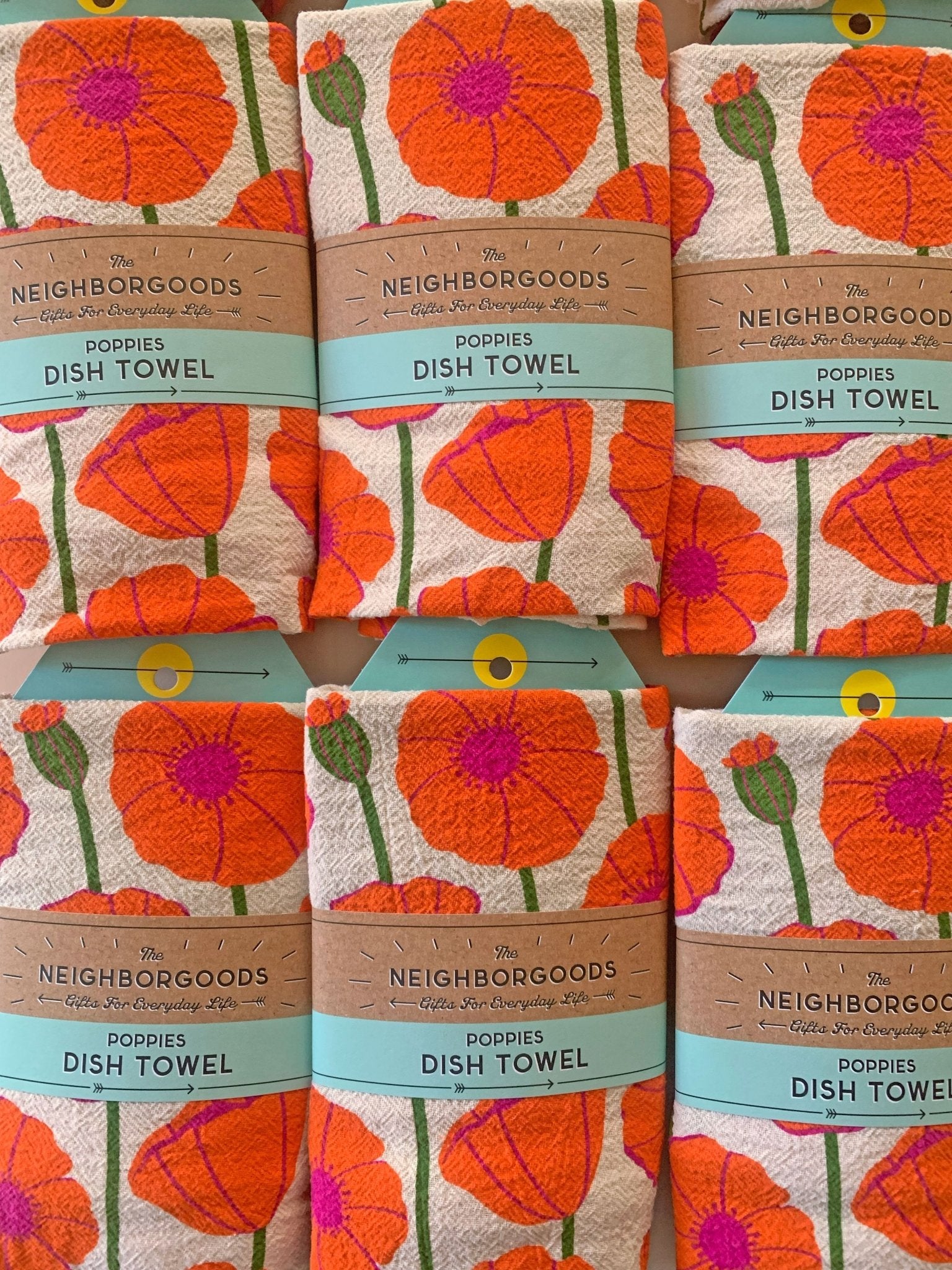 Poppies Dish Towel - Che Cose Belle