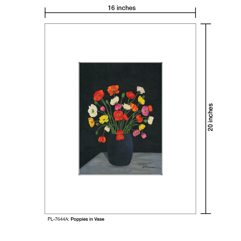 Poppies in Vase, Print (7644A) - Che Cose Belle