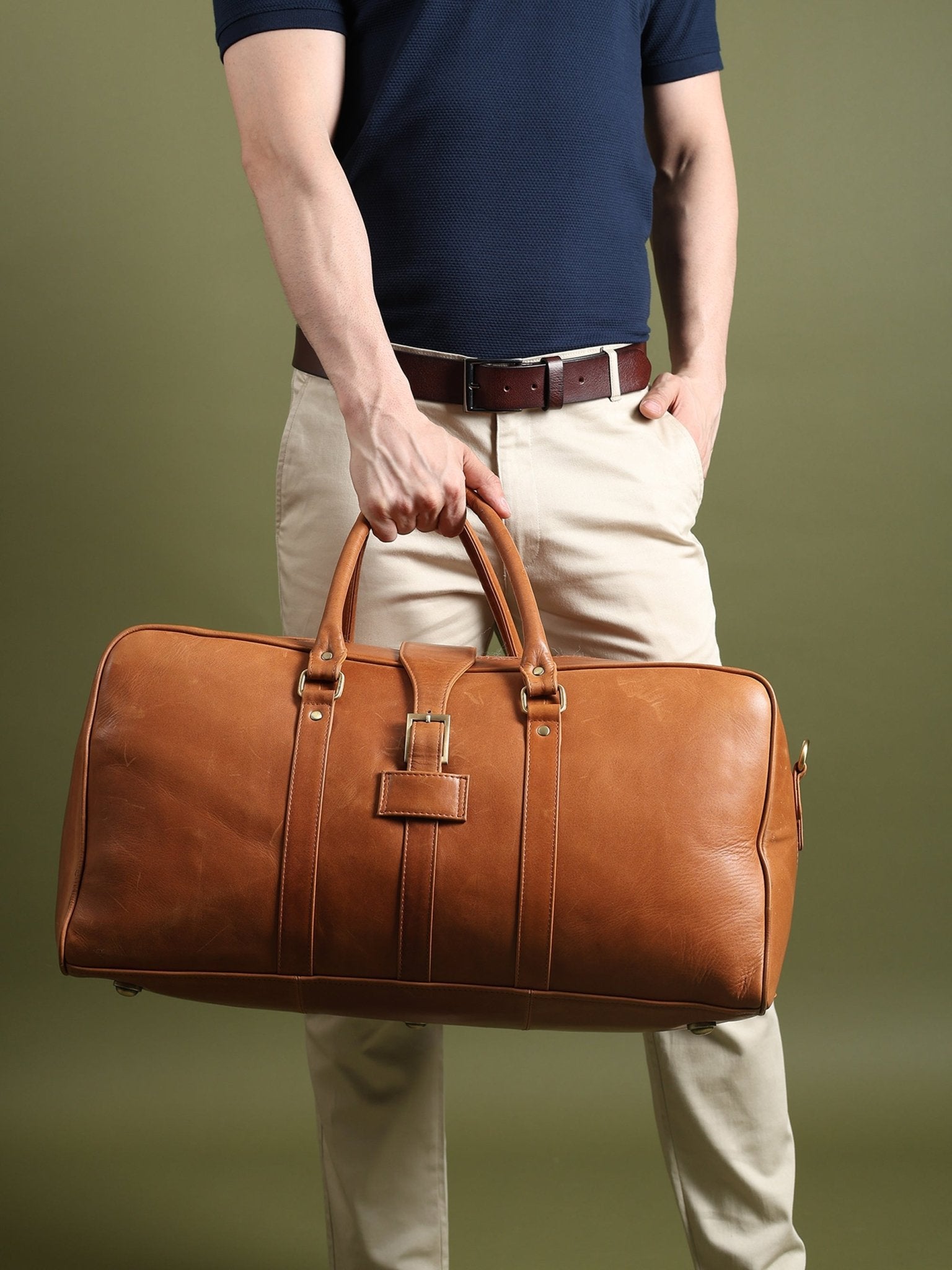 Port Blair Leather Duffle Travel Bag - Che Cose Belle