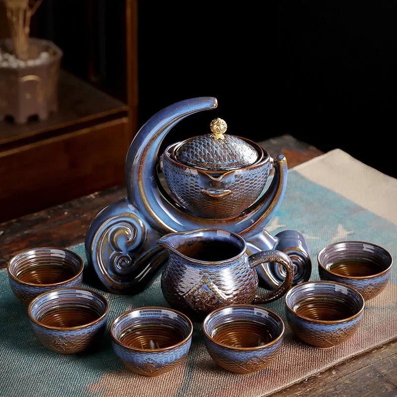 Portable Chinese Ceramic Tea Set with Travel Teapot & Cups - Che Cose Belle