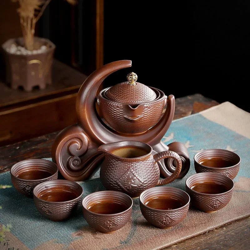 Portable Chinese Ceramic Tea Set with Travel Teapot & Cups - Che Cose Belle