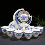 Portable Chinese Ceramic Tea Set with Travel Teapot & Cups - Che Cose Belle