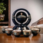 Portable Chinese Ceramic Tea Set with Travel Teapot & Cups - Che Cose Belle