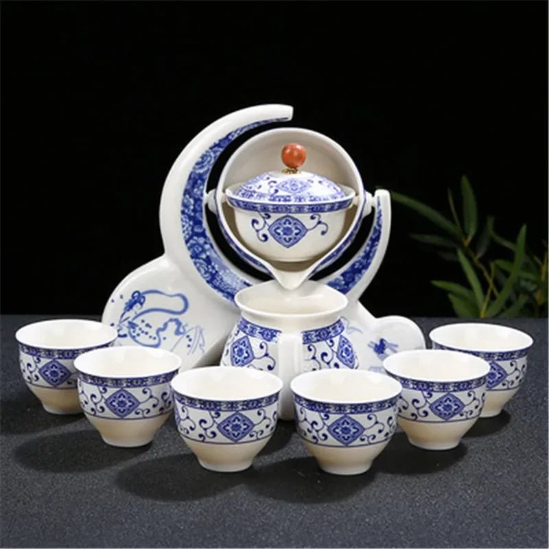 Portable Chinese Ceramic Tea Set with Travel Teapot & Cups - Che Cose Belle