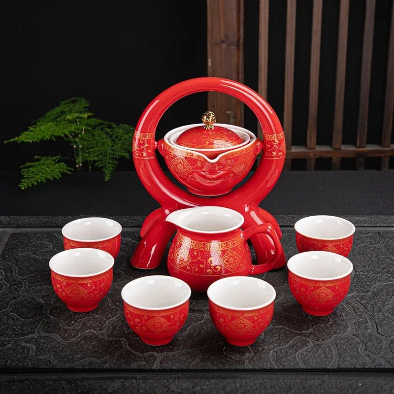 Portable Chinese Ceramic Tea Set with Travel Teapot & Cups - Che Cose Belle