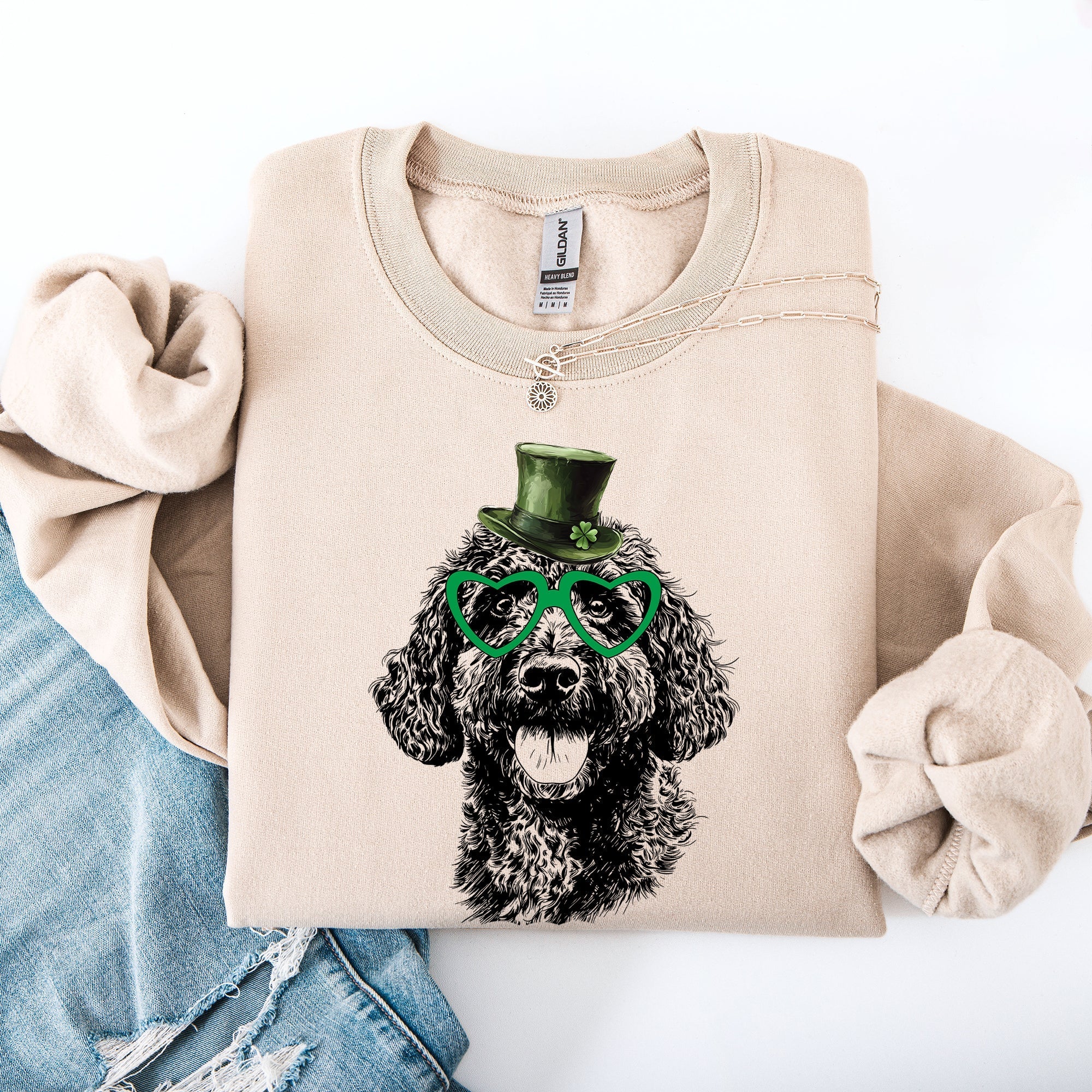 Portuguese Water Dog, Adorable Dog, St Patrick's Day, Lucky, Irish Sweatshirt - Che Cose Belle