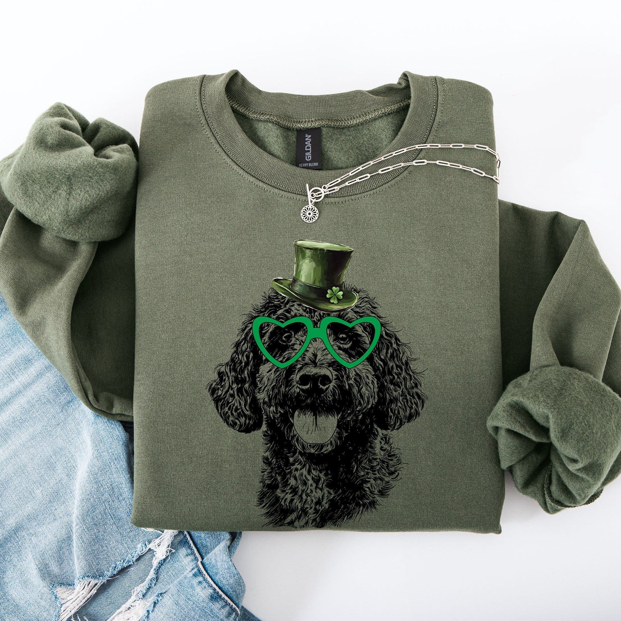 Portuguese Water Dog, Adorable Dog, St Patrick's Day, Lucky, Irish Sweatshirt - Che Cose Belle