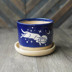 Space Dog Farmhouse Planter with Saucer