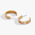 'Pray, Wait and Trust' Hoop Earrings - Che Cose Belle