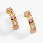 'Pray, Wait and Trust' Hoop Earrings - Che Cose Belle