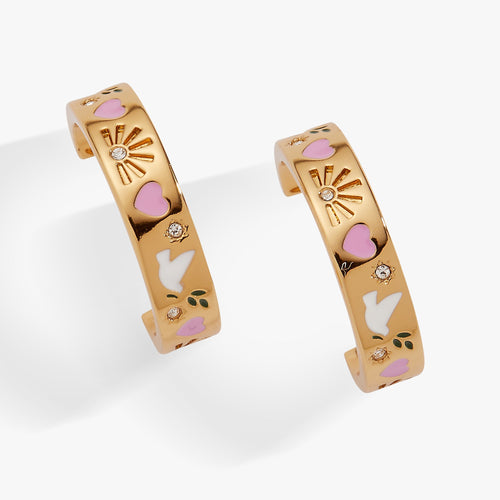 'Pray, Wait and Trust' Hoop Earrings - Che Cose Belle