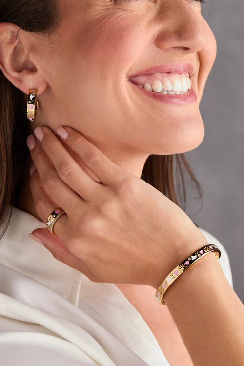 'Pray, Wait and Trust' Hoop Earrings - Che Cose Belle