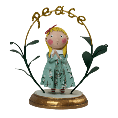 Praying for Peace Christmas Figurine by Lori Mitchell SHIPS AUGUST - Che Cose Belle