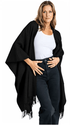 Premium Classic Solid Alpaca Poncho - Che Cose Belle