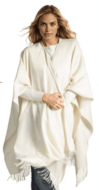 Premium Classic Solid Alpaca Poncho - Che Cose Belle