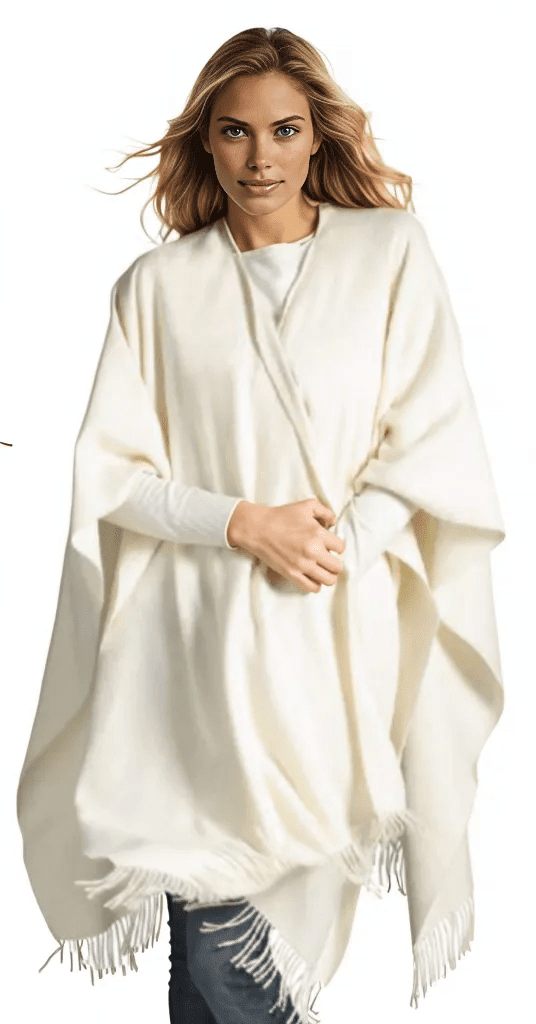 Premium Classic Solid Alpaca Poncho - Che Cose Belle
