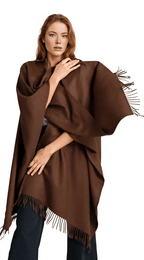 Premium Classic Solid Alpaca Poncho - Che Cose Belle