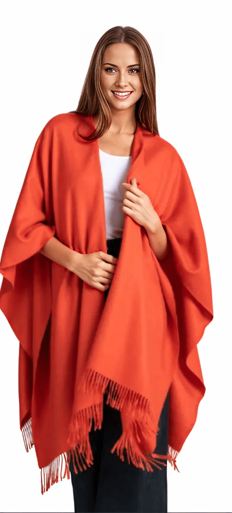 Premium Classic Solid Alpaca Poncho - Che Cose Belle