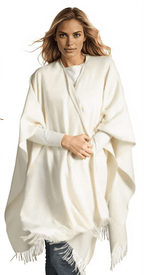 Premium Classic Solid Alpaca Poncho - Che Cose Belle