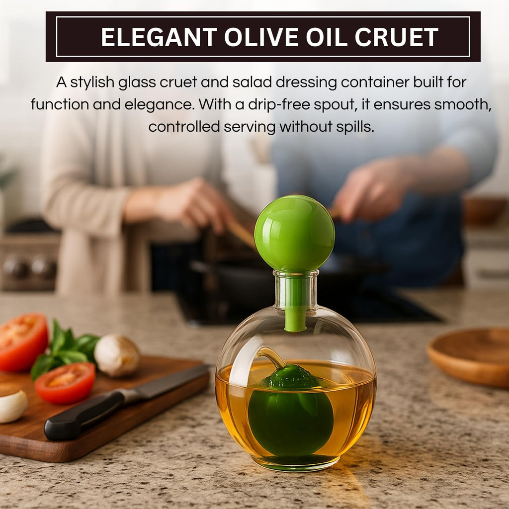 Premium Italian Design Oil Dispenser – 10oz Borosilicate Glass Carafe - Che Cose Belle
