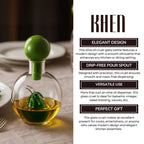 Premium Italian Design Oil Dispenser – 10oz Borosilicate Glass Carafe - Che Cose Belle