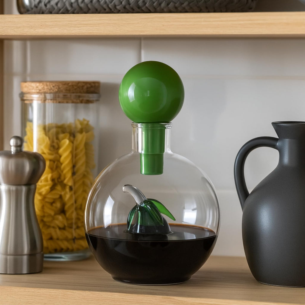 Premium Italian Design Oil Dispenser – 10oz Borosilicate Glass Carafe - Che Cose Belle