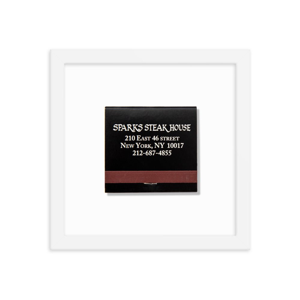 Sparks Steak House Matchbox Framed Print - Che Cose Belle