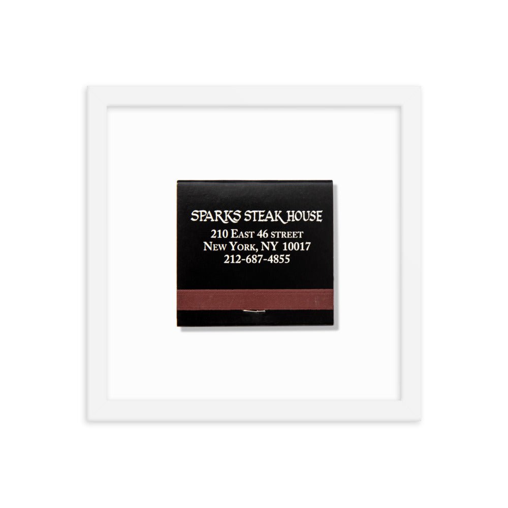 Sparks Steak House Matchbox Framed Print - Che Cose Belle