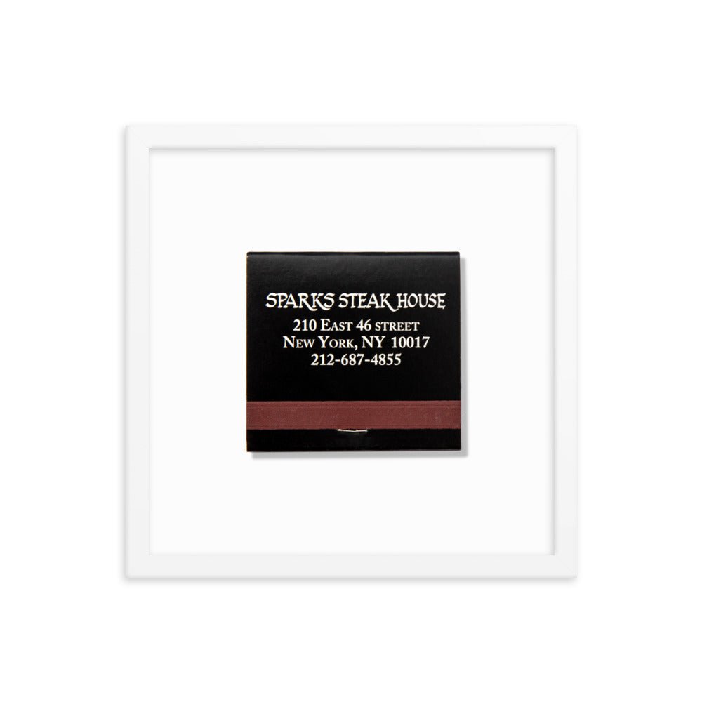Sparks Steak House Matchbox Framed Print - Che Cose Belle