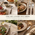 Premium Stainless Steel Flatware Set, 20 Piece Tortoise - Che Cose Belle