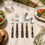 Premium Stainless Steel Flatware Set, 20 Piece Tortoise - Che Cose Belle