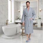 Premium Waffle Piping Robe for Men - Che Cose Belle
