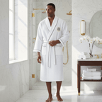 Premium Waffle Piping Robe for Men - Che Cose Belle