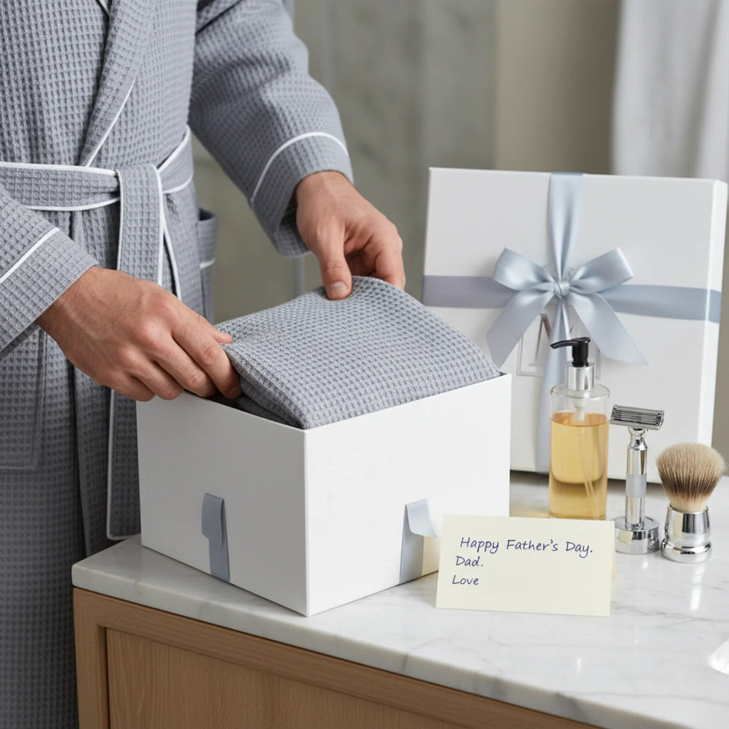 Premium Waffle Piping Robe for Men - Che Cose Belle