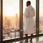 Premium Waffle Piping Robe for Men - Che Cose Belle
